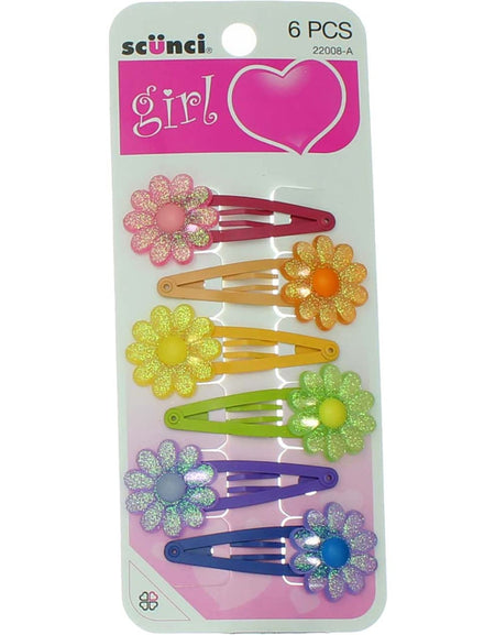 Scunci Hair Clippies with Flowers