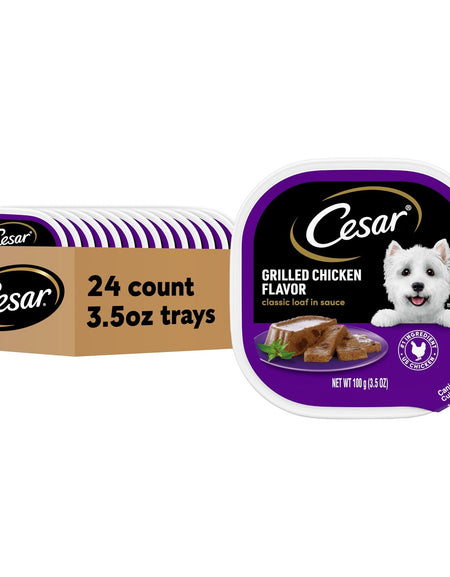 Cesar Wet Dog Food Grilled Chicken (3.5 oz, 24 ct)