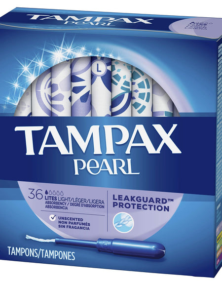 Tampax Pearl Tampons Light Absorbency (36 ct, 2 pk)