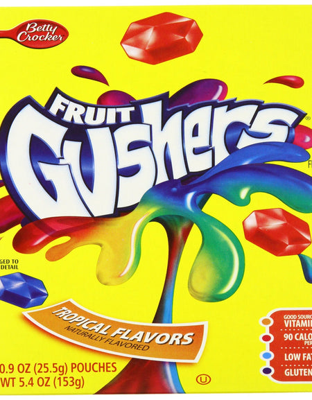 Betty Crocker Fruit Gushers Tropical (6 ct, 6 pk)