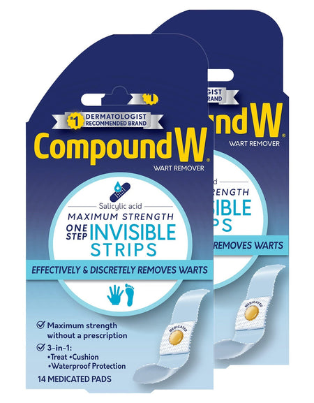 Compound W Wart Remover Strips Invisible (14 ct, 2 pk)