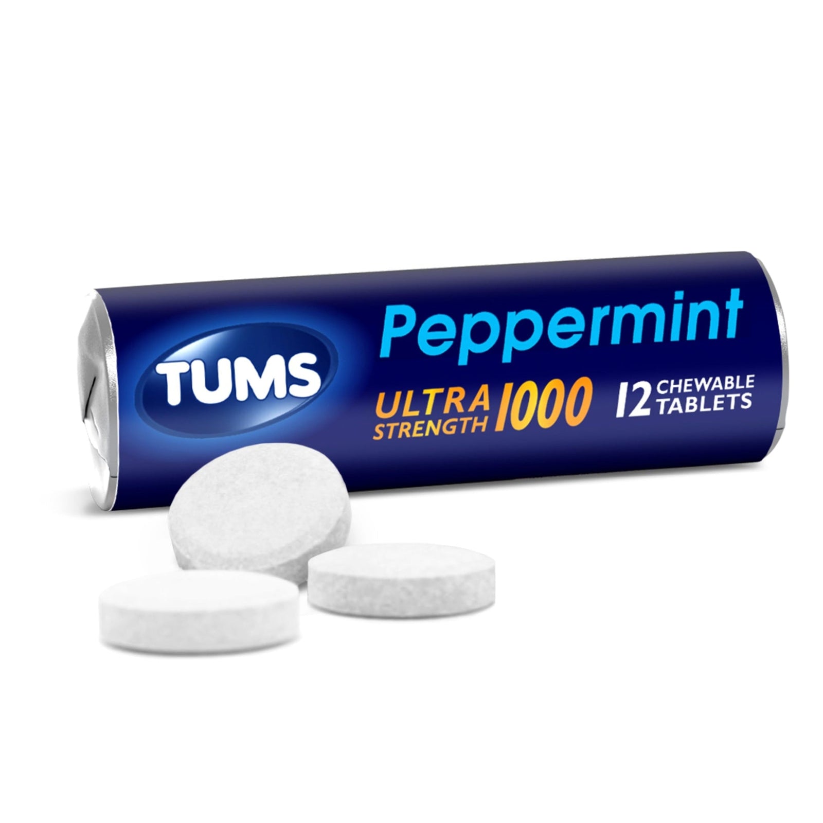 TUMS Ultra Strength Peppermint Antacid Rolls (12 ct)