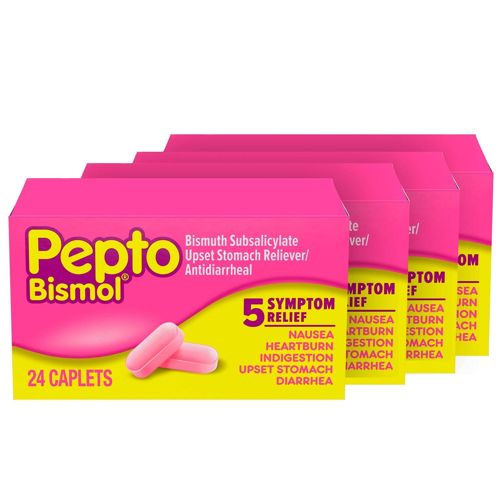 Pepto Bismol Caplets (24 ct, 4 pk)