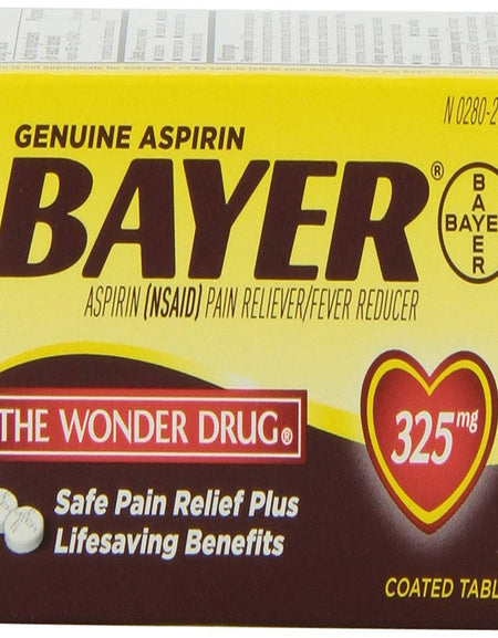 Bayer Aspirin Tablets 325mg (24 ct, 2 pk)