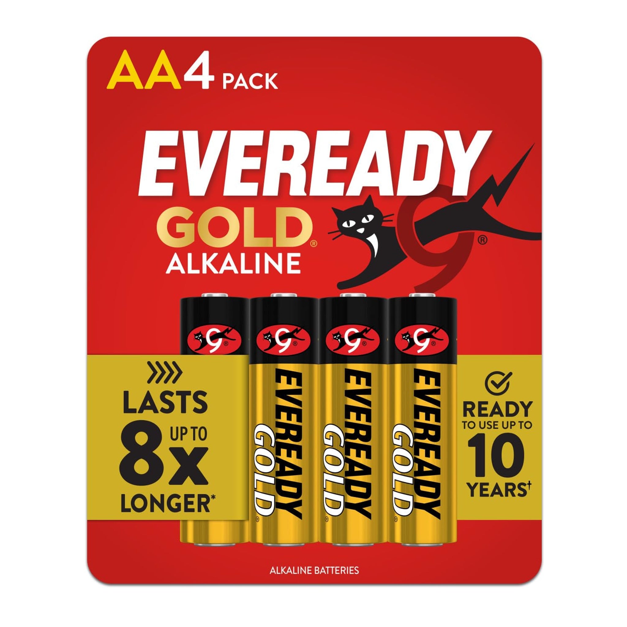 Eveready Gold Alkaline Batteries AA (4 Count)