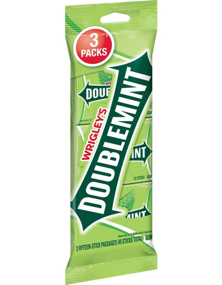 Wrigley's Doublemint Chewing Gum (15 Sticks, 3 Pack)
