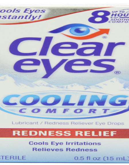 Clear Eyes Cooling Comfort Eye Drops (0.5 oz, 2 Pack)
