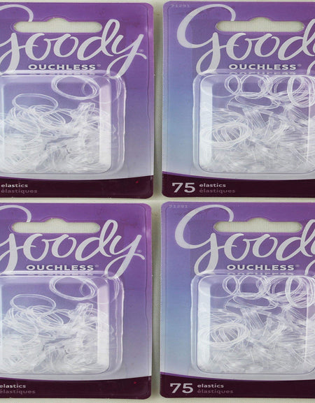 Goody Ouchless Mini Polyband Elastics (75 Count, 4 Pack)