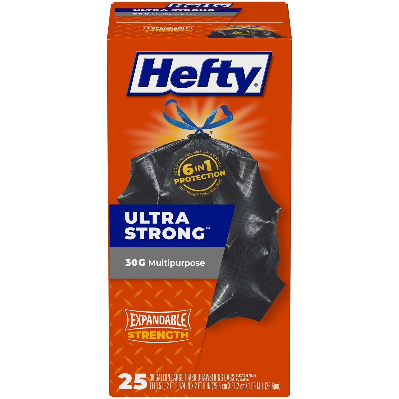Hefty Ultra Strong Trash Bags Black (30 Gallon, 25 Count)