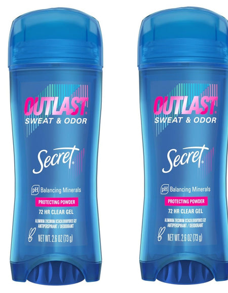 Secret Clear Gel Antiperspirant (2.6 oz, 2 Pack)