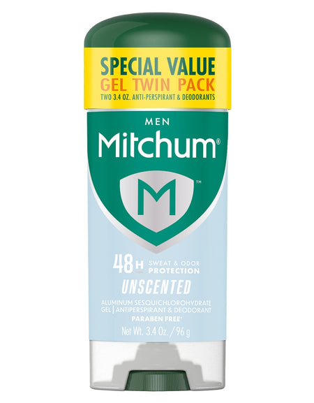 Mitchum Men Deodorant Gel Unscented (3.4 oz, 2 pk)