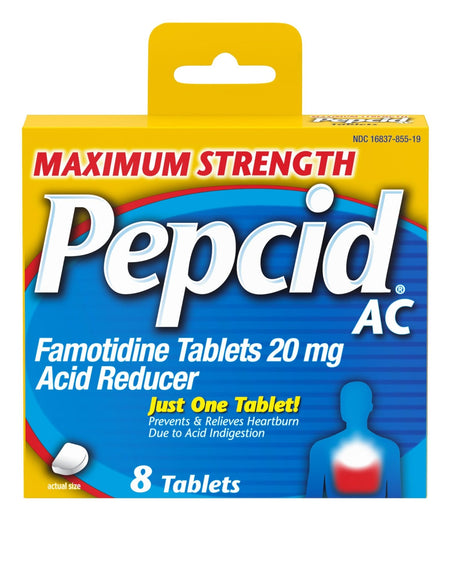 Pepcid AC Maximum Strength Heartburn Relief Tablets (8 Count)