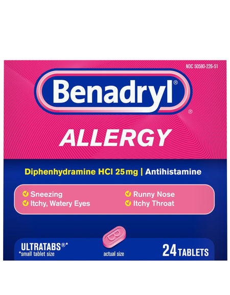 Benadryl Allergy Relief Tablets (24 Count)