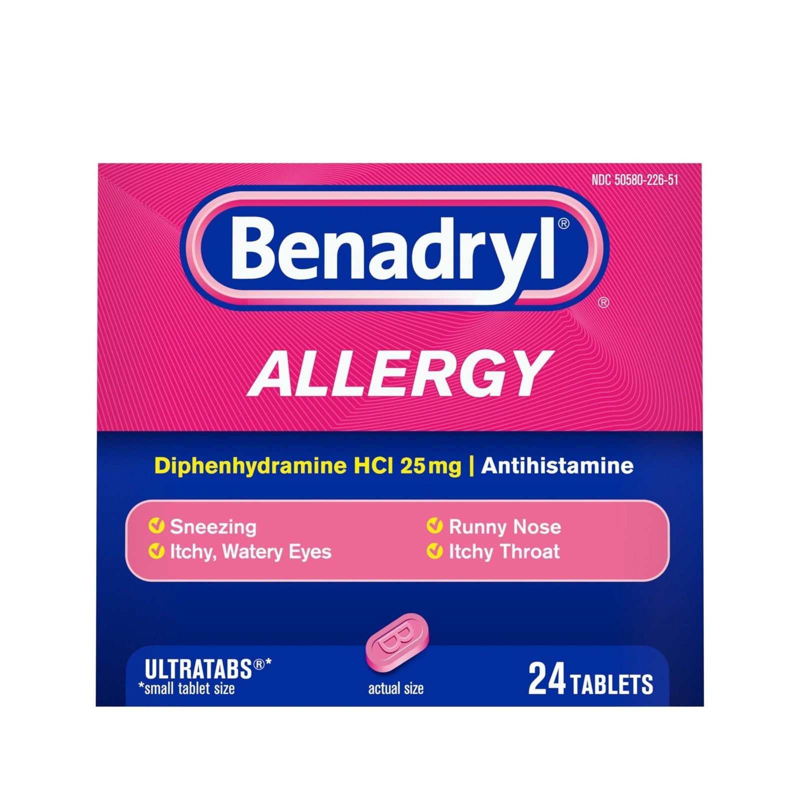 Benadryl Allergy Relief Tablets (24 Count)