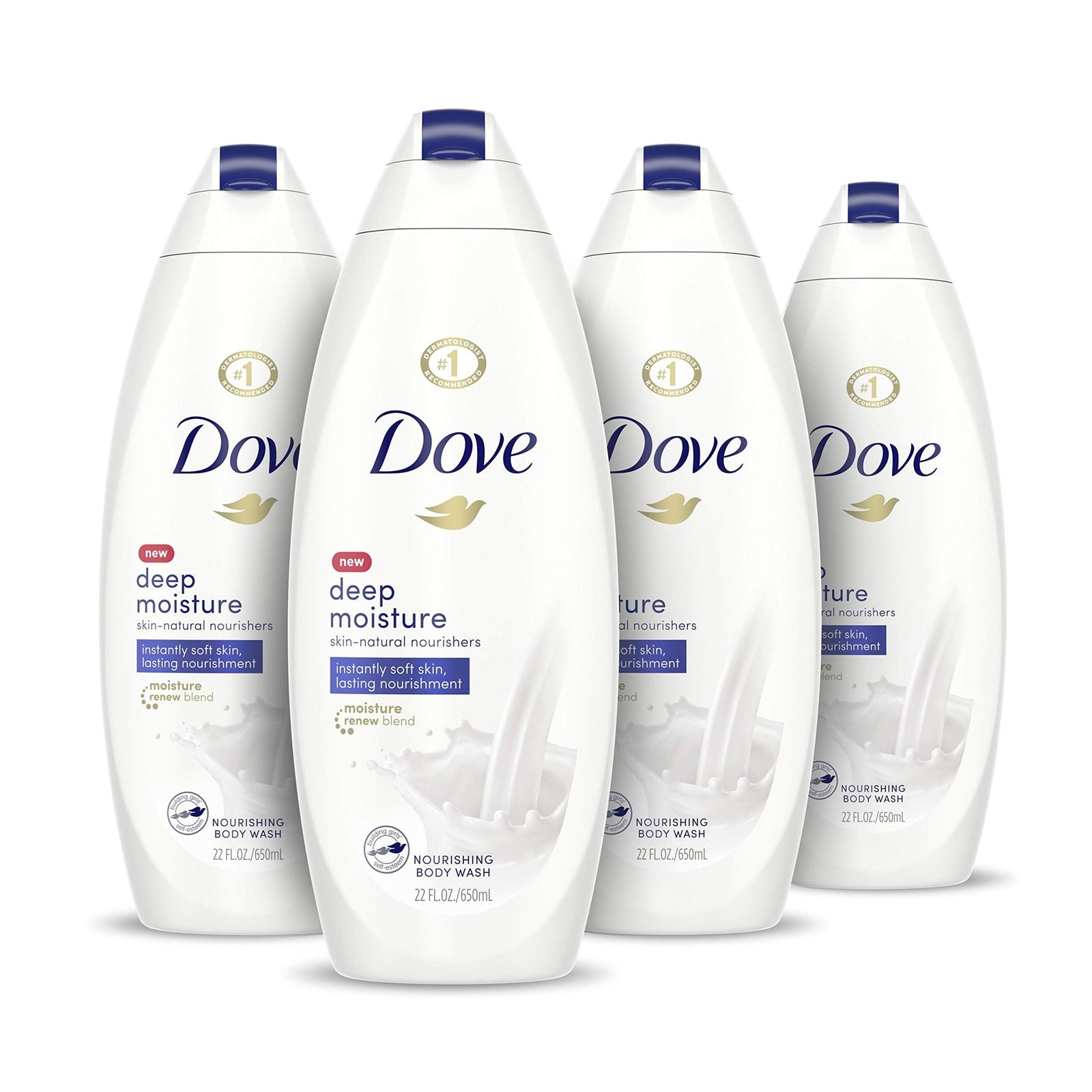 Dove Deep Moisture Body Wash (22 oz, 4 Pack)