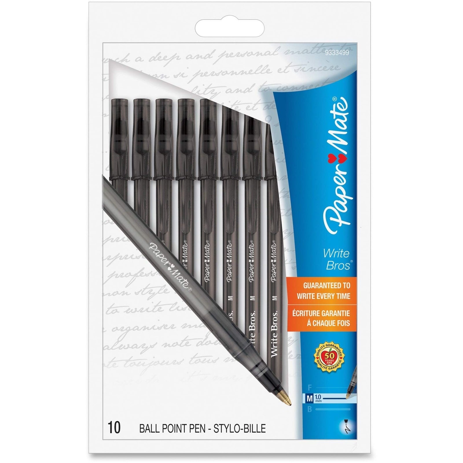 Paper Mate Write Bros Ballpoint Pens Black (10 Count)