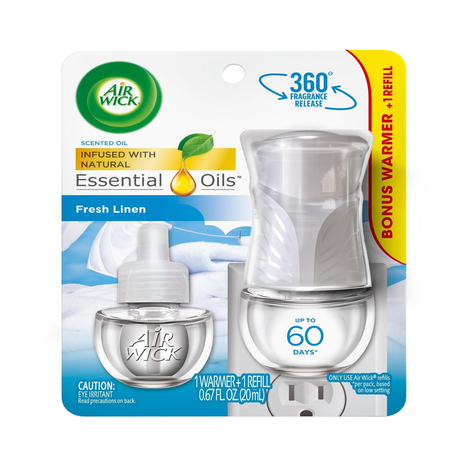 Air Wick Plug-In Kit Fresh Linen (1 warmer + refill)