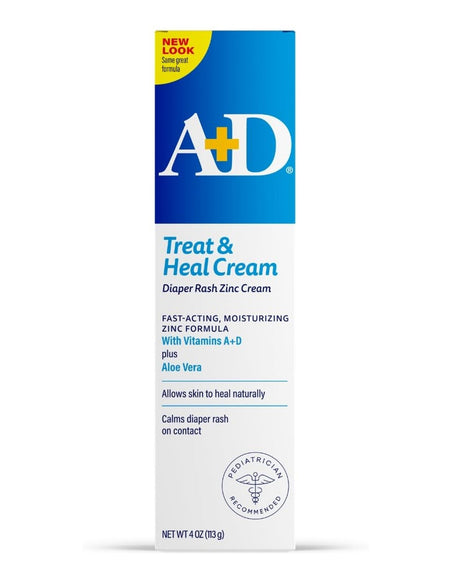 A+D Zinc Oxide Diaper Rash Cream (4 oz)