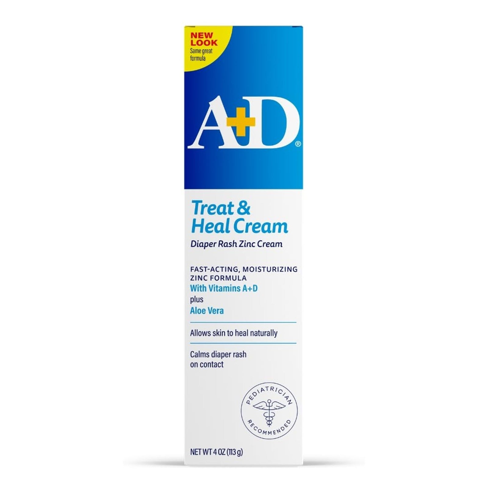 A+D Zinc Oxide Diaper Rash Cream (4 oz)