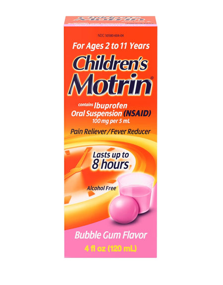 Children’s Motrin Oral Suspension Bubblegum (4 oz)