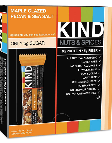 Kind Maple Pecan Bars (1.4 oz, 12 ct)