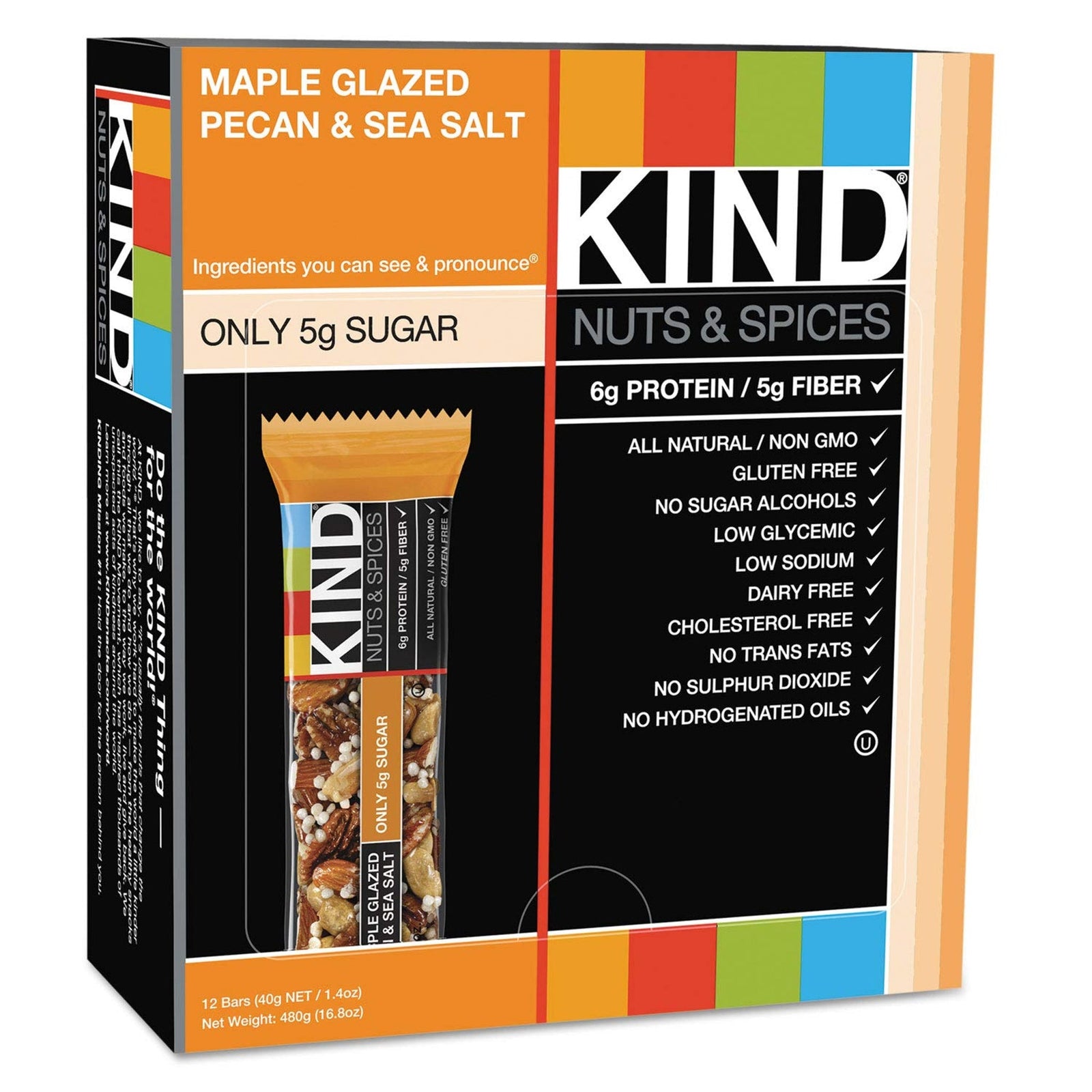 Kind Maple Pecan Bars (1.4 oz, 12 ct)