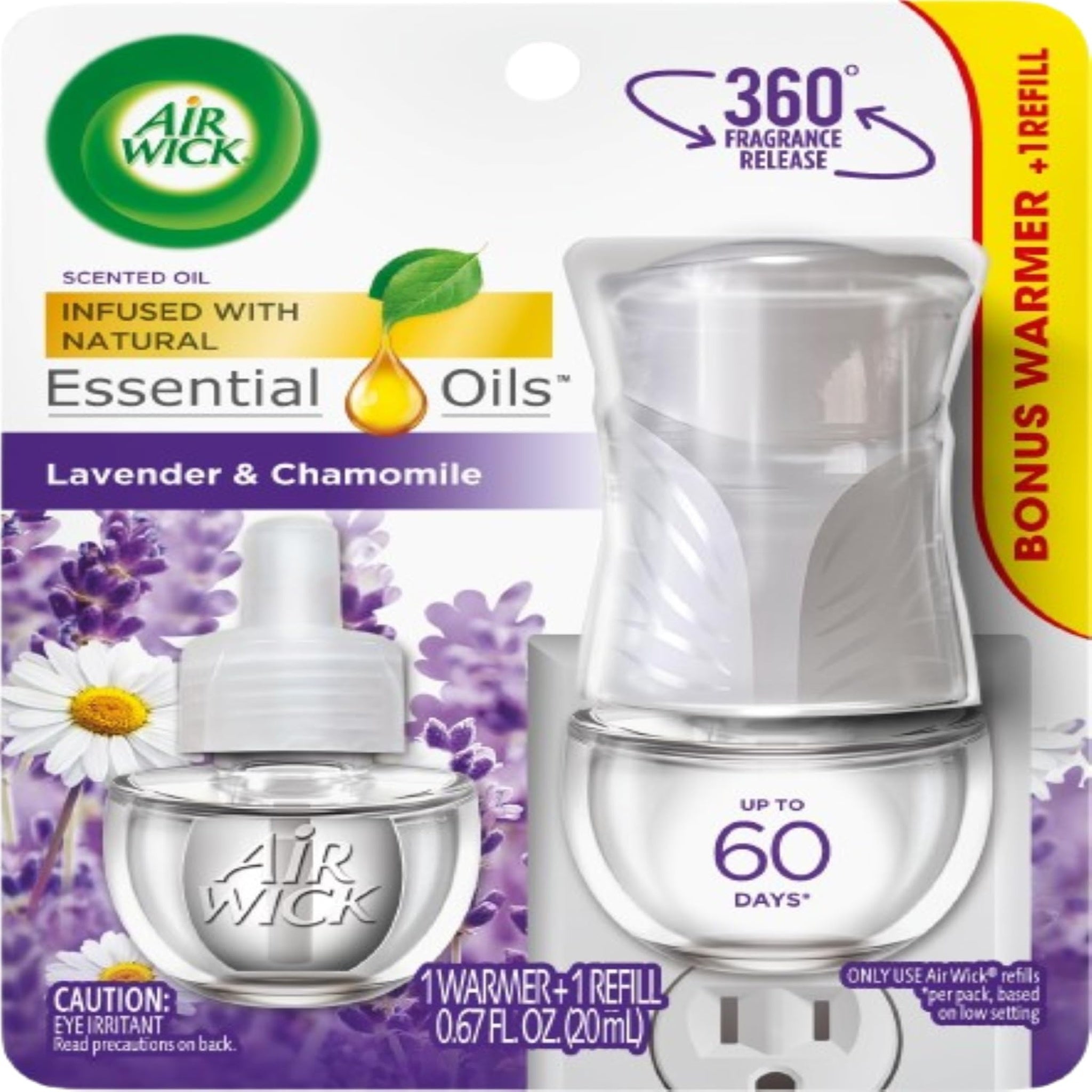 Air Wick Plug-In Kit Lavender & Chamomile (1 warmer + refill)