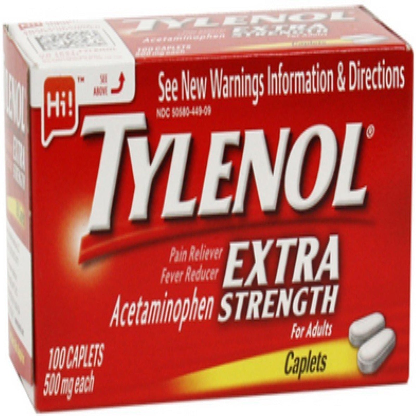 Tylenol Extra Strength Caplets (500 mg, 100 Count)