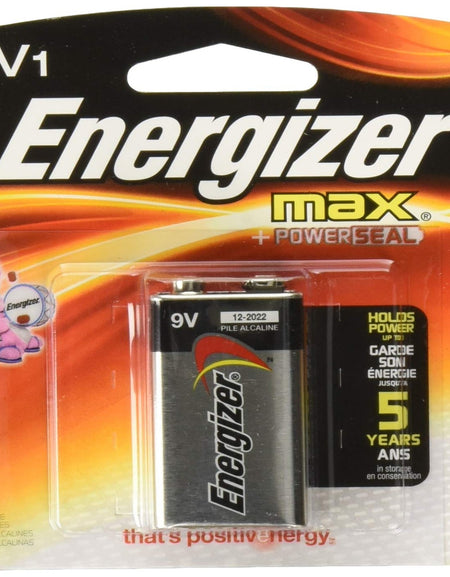 Energizer Max 9V Alkaline Battery (1 Count, 10 Pack)