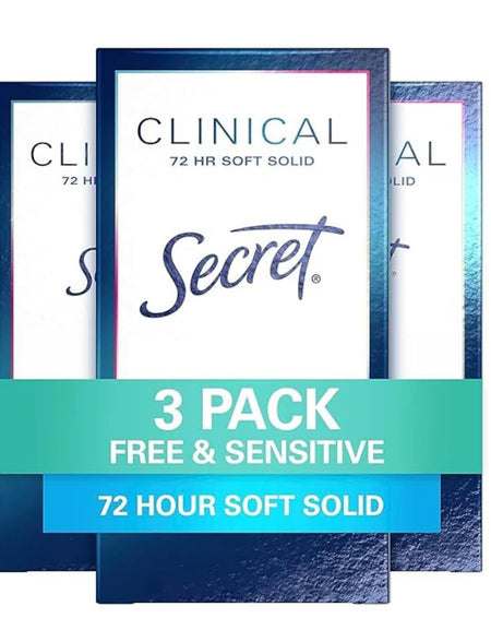Secret Clinical Strength Deodorant Free & Sensitive (1.6 oz, 3 Pack)