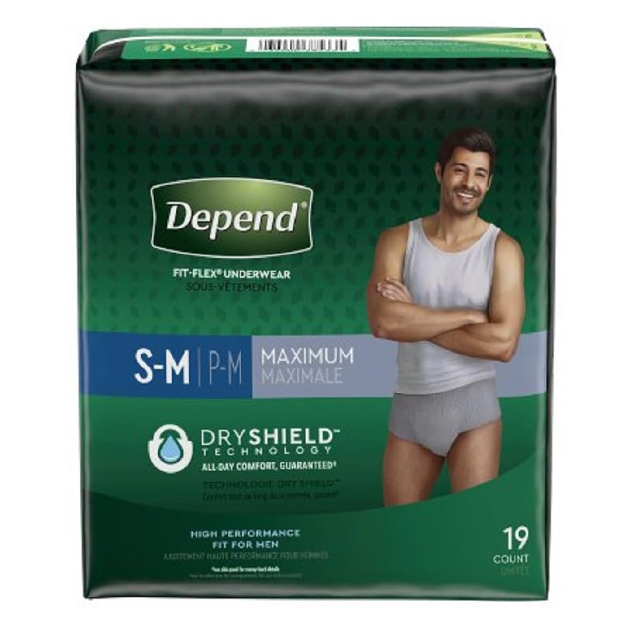 Depend FIT-FLEX Underwear Men Small/Medium (19 Count)