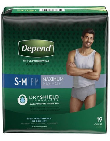 Depend FIT-FLEX Underwear Men Small/Medium (19 Count)
