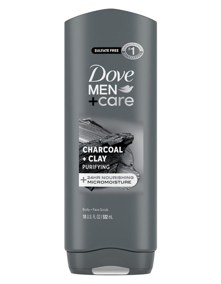 Dove Men+Care Charcoal + Clay Body Wash (18 oz)