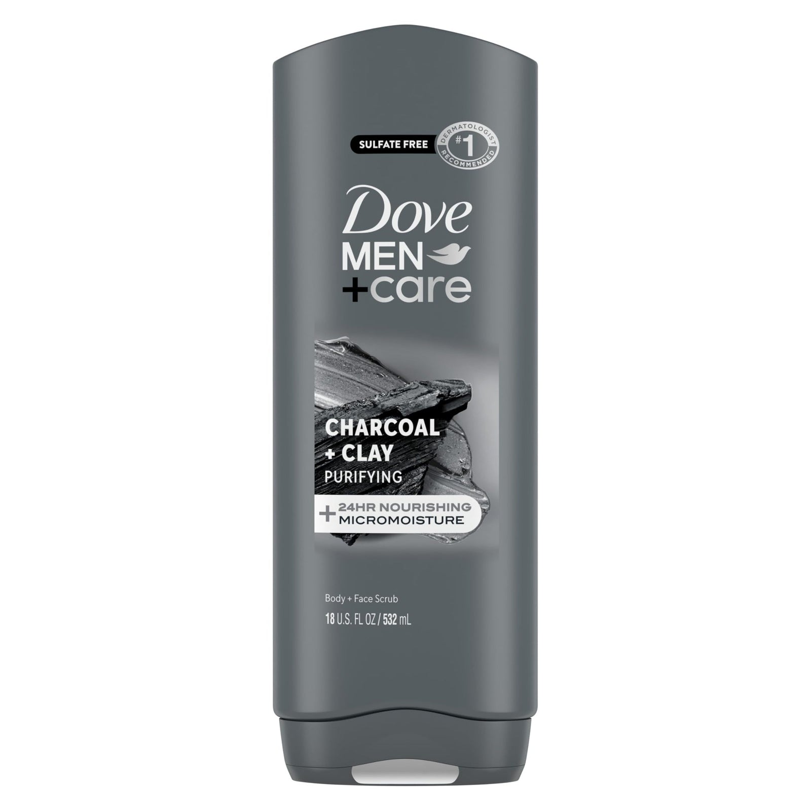 Dove Men+Care Charcoal + Clay Body Wash (18 oz)