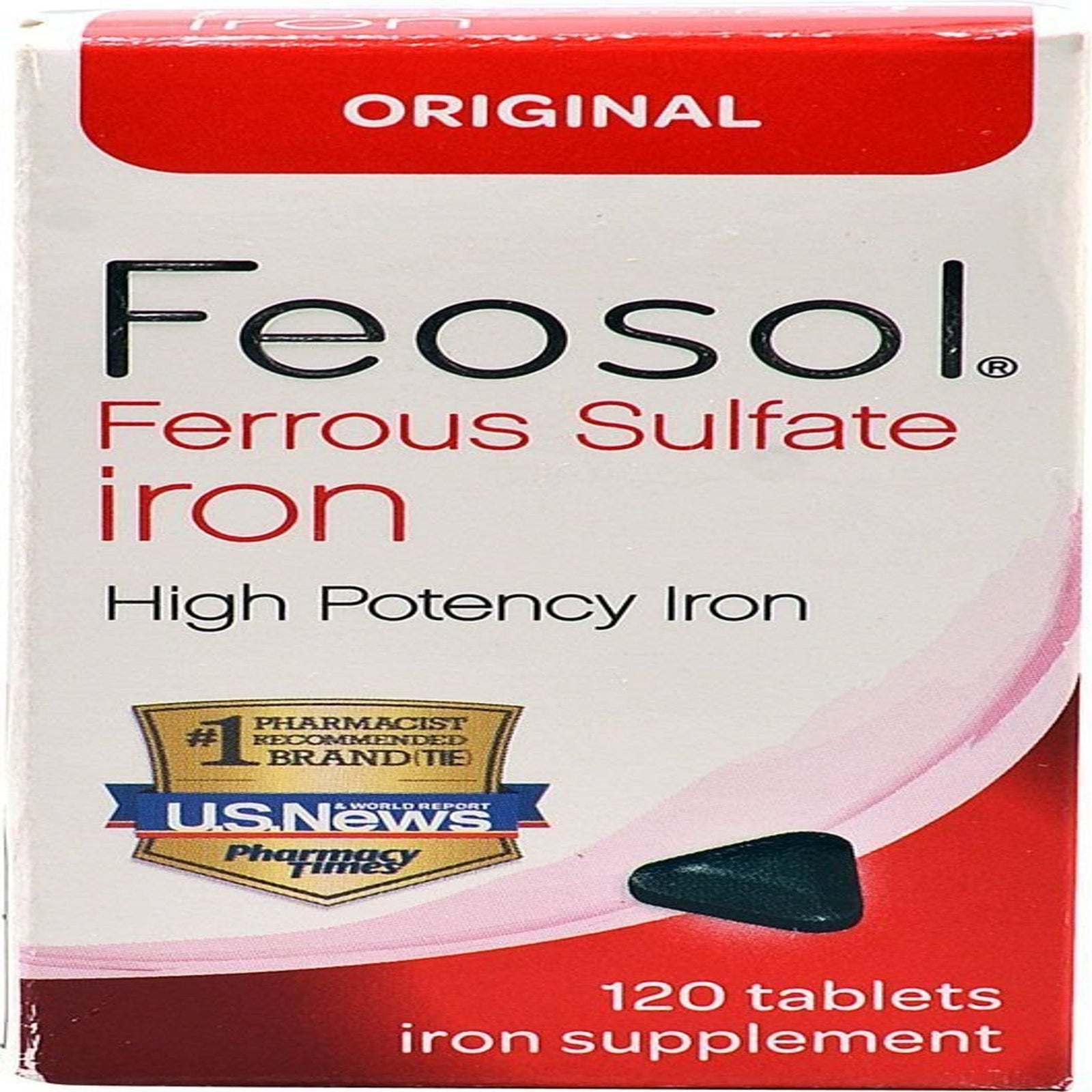 Feosol Ferrous Sulfate Iron Tablets (120 Count)