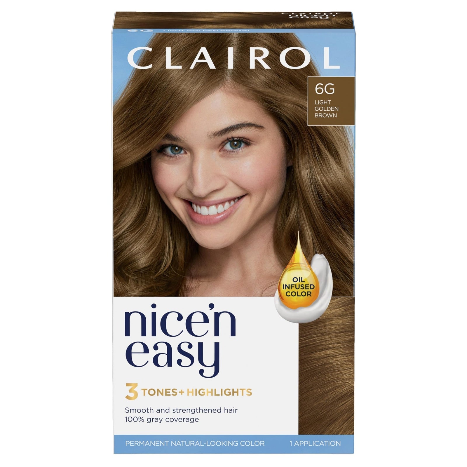 Clairol Nice'n Easy Hair Color 6G Light Golden Brown