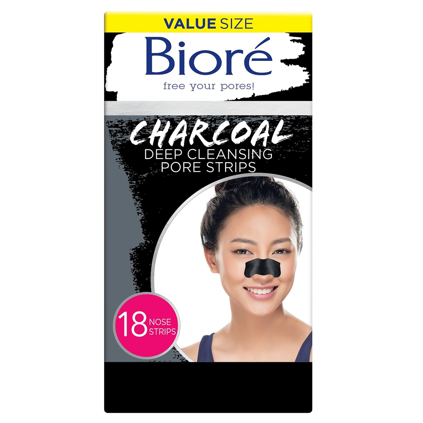 Biore Charcoal Nose Strips (18 ct)