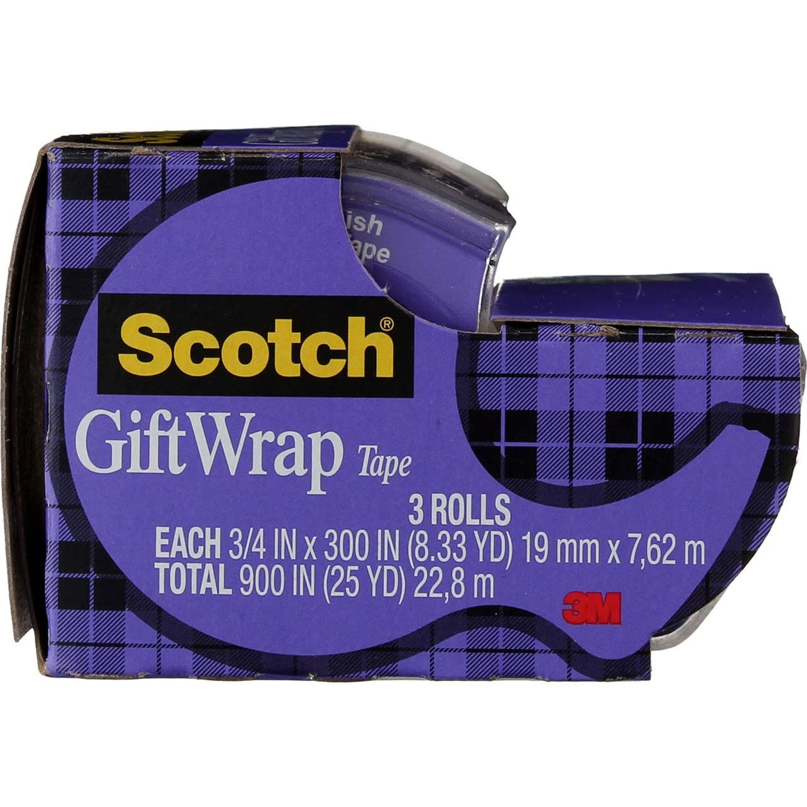 Scotch Gift Wrap Tape 3/4" x 300" (3 pk)