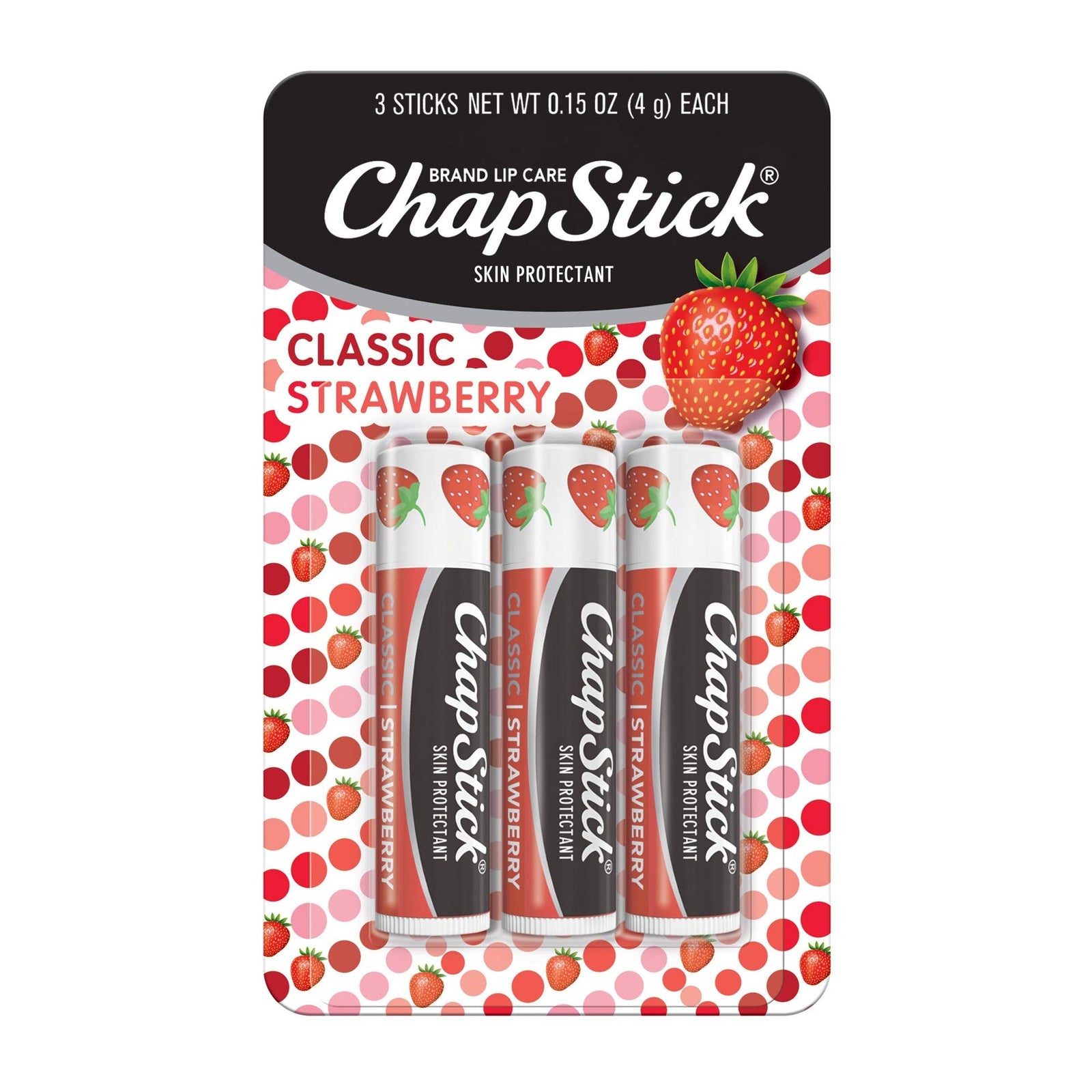ChapStick Classic Strawberry Lip Balm (0.15 oz, 3 Count)