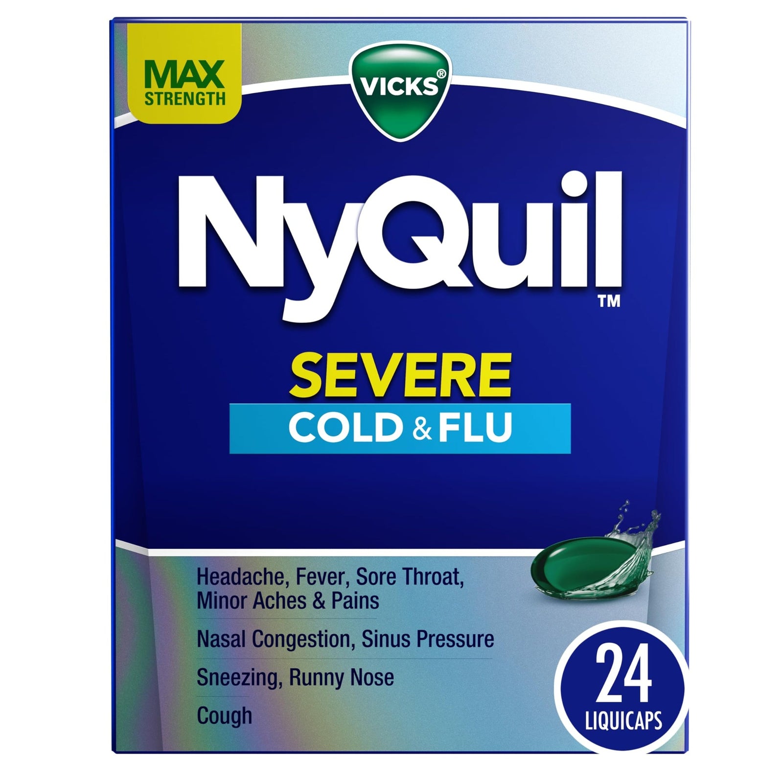 Vicks NyQuil Severe Cold & Flu Liquicaps (24 Count)