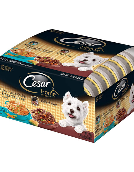 Cesar Home Delights Variety Pack Dog Food (3.5 oz, 12 Pack)