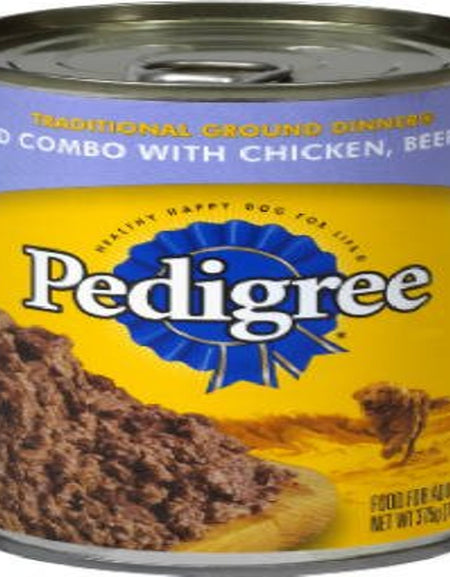 Pedigree Chopped Ground Dinner Dog Food (4 Pack)
