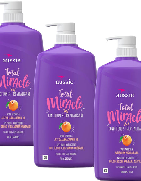 Aussie Miracle Moist Conditioner Pump (26.2 oz, 3 Pack)