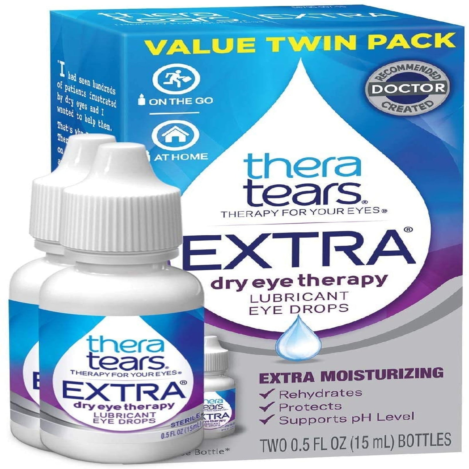 TheraTears Extra Dry Eye Drops (0.5 oz, 2 Pack)