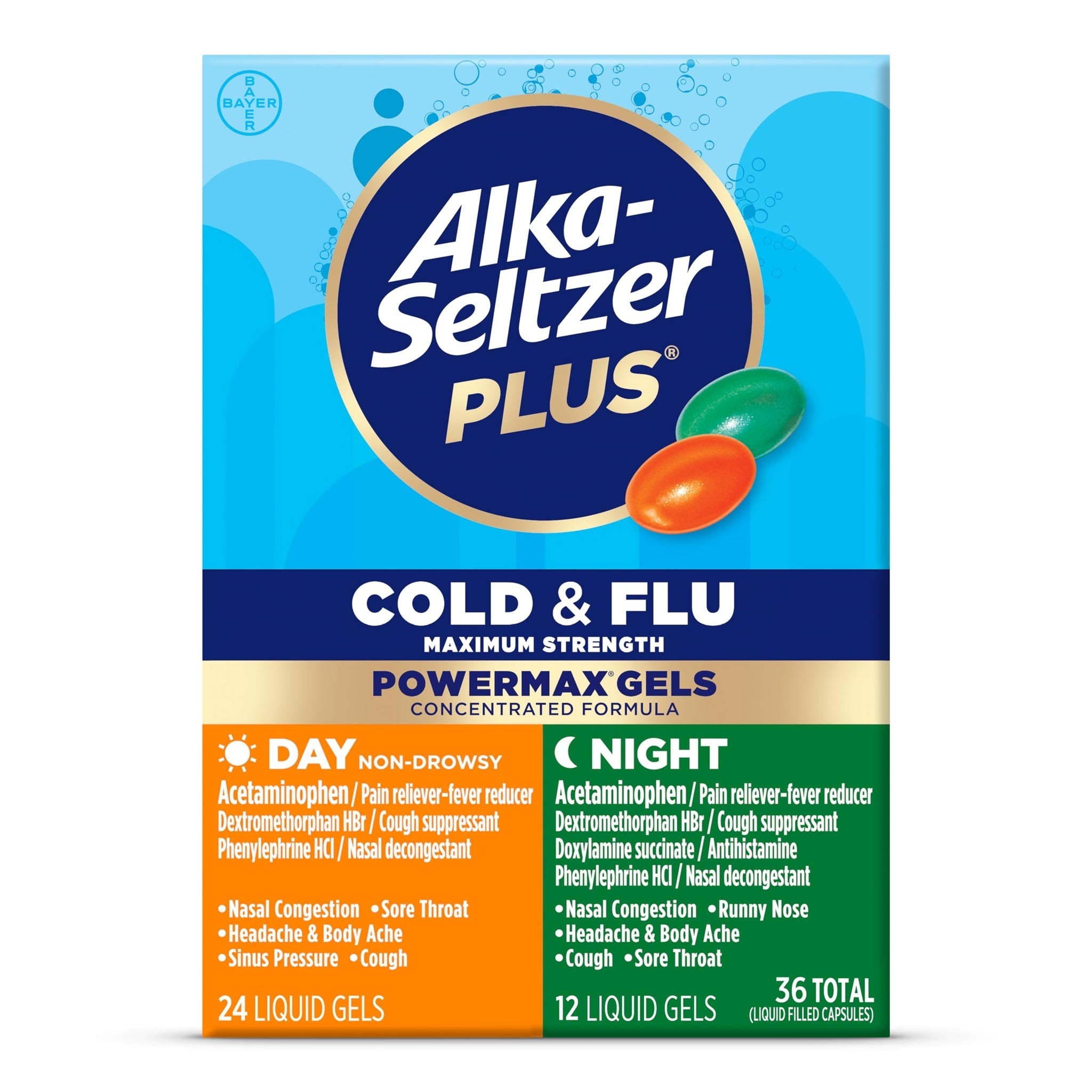 Alka-Seltzer Plus Cold & Flu Day + Night (36 Count)