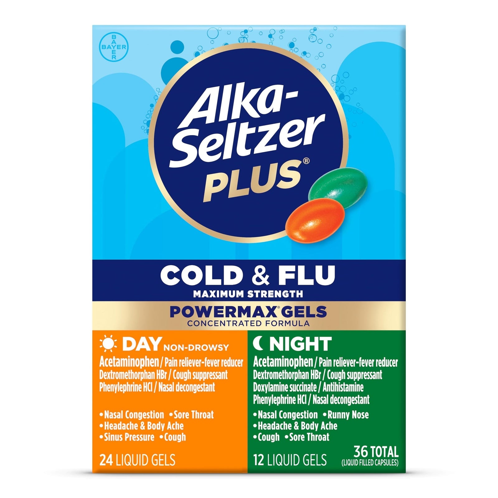Alka-Seltzer Plus Cold & Flu Day + Night (36 Count)