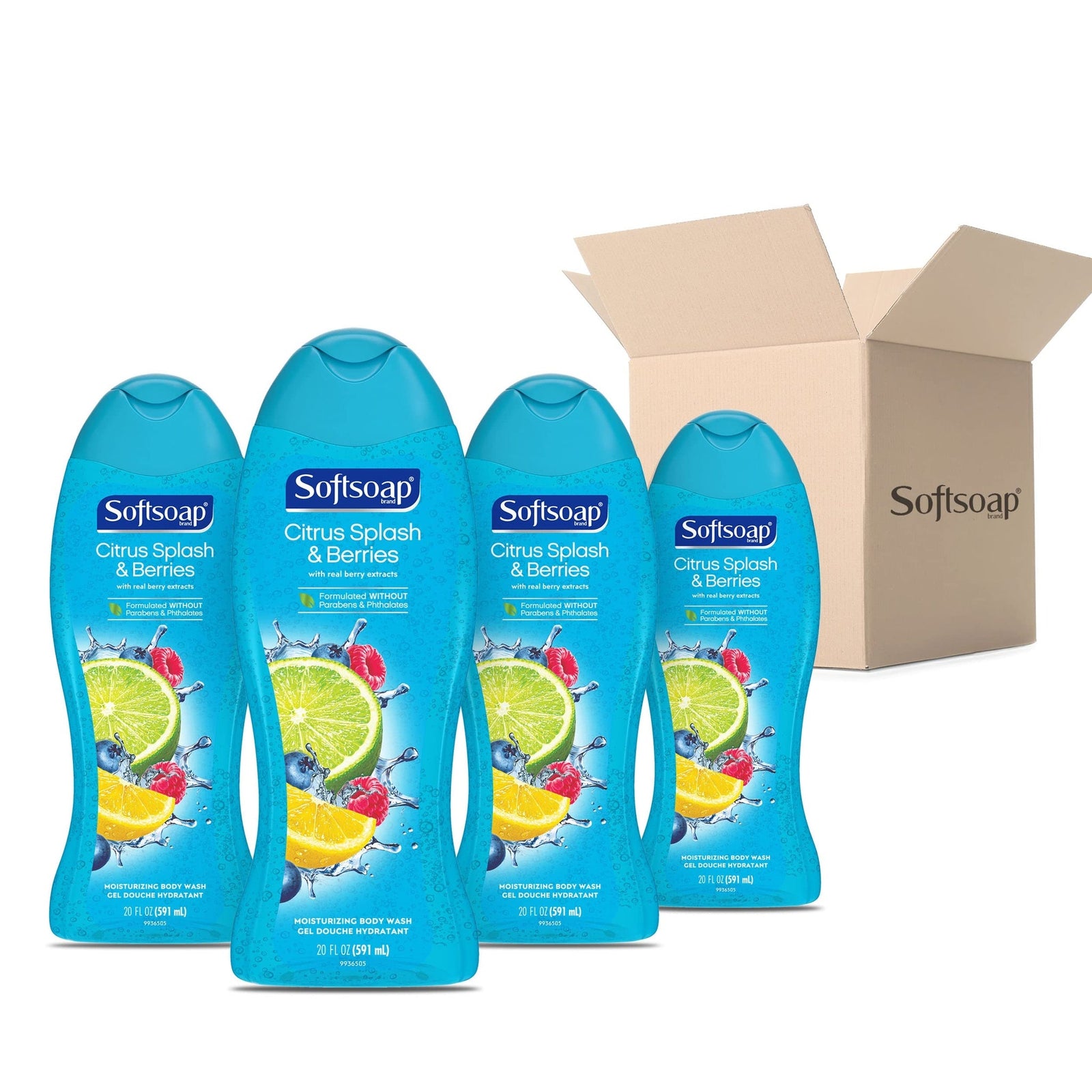 Softsoap Body Wash Citrus Splash & Berries (591 mL, 4 pk)