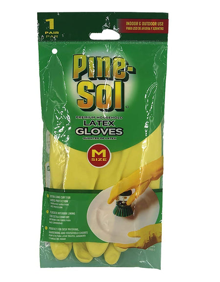 Pine-Sol Premium Latex Gloves Medium (1 pr)