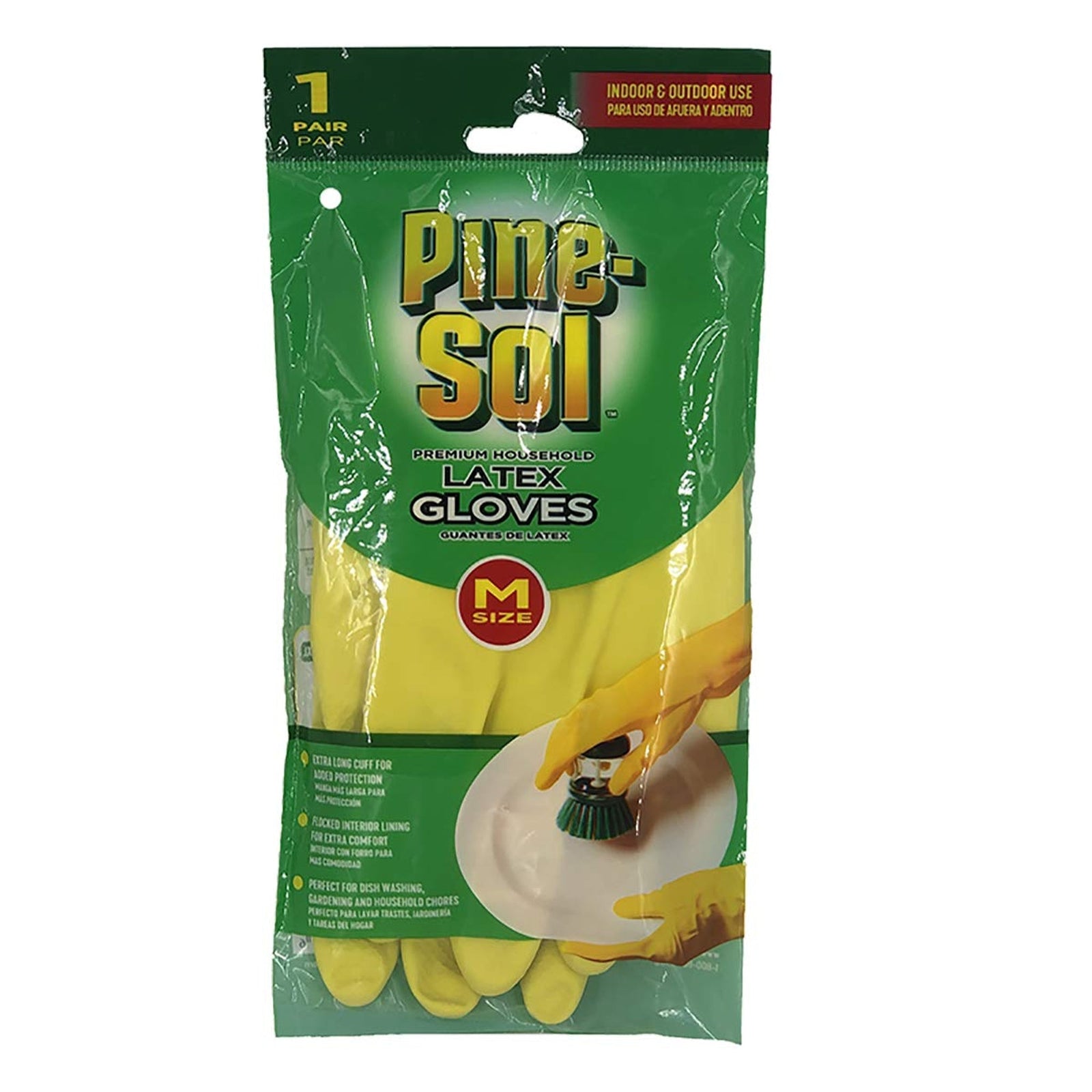 Pine-Sol Premium Latex Gloves Medium (1 pr)