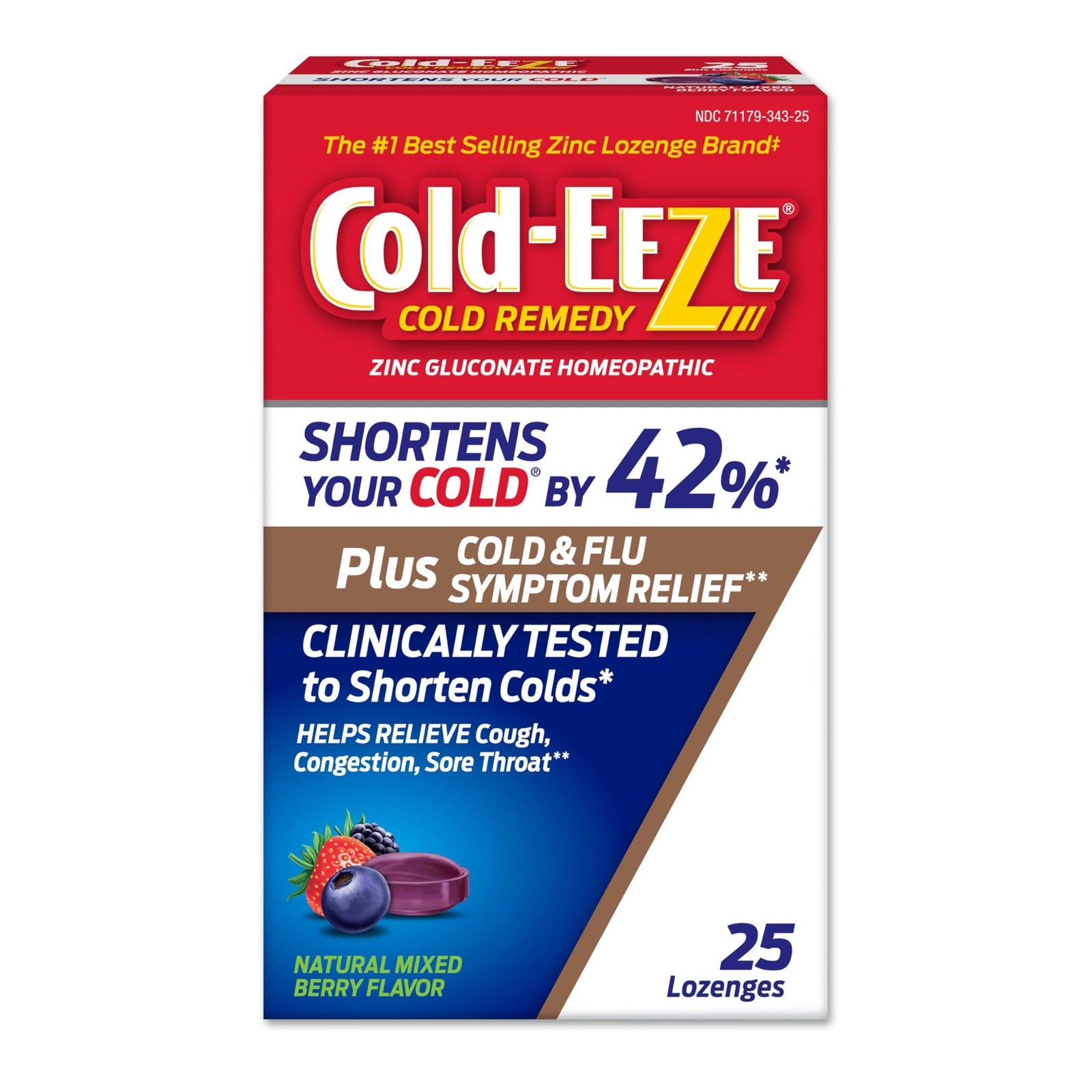 Cold-Eeze Mixed Berry Zinc Lozenges (25 ct)